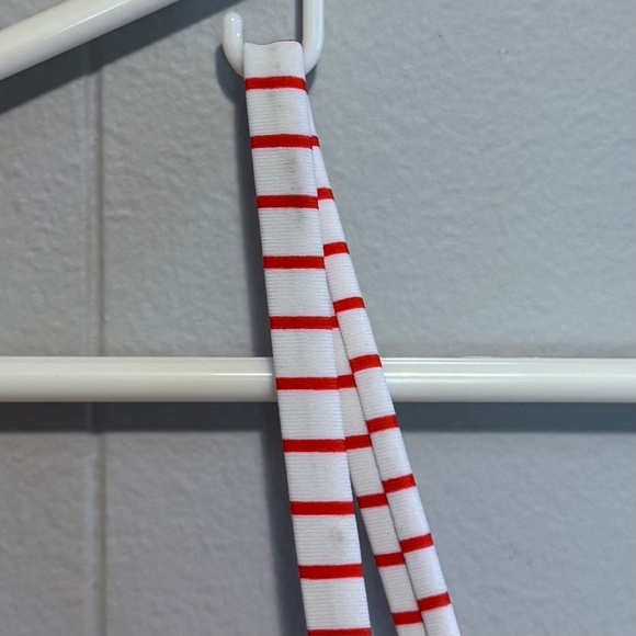 Xhilaration Red and White Striped Bandeau Bikini Top Size Large NWT! - Picture 5 of 5